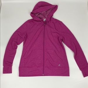 Free2B Women Size Medium Pink Hoodie Zip-up